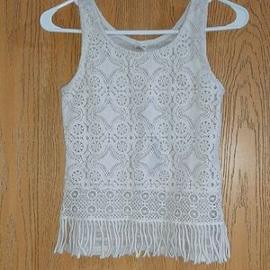 Girls white tank top